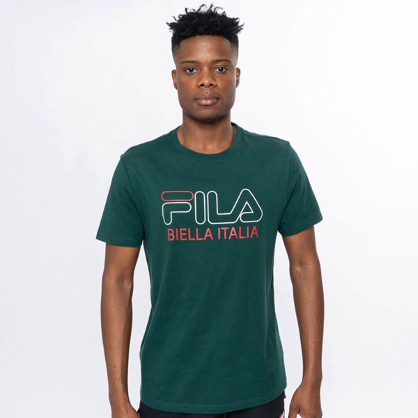 Fila Biella Men's T-Shirts - Green,NZ 790-97832